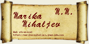 Marika Mihaljev vizit kartica